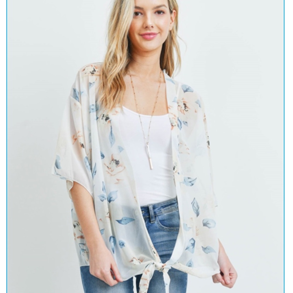 Floral Open Front Kimono